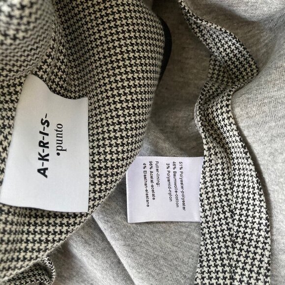 AKRIS PUNTO Long Houndstooth Jacket Women’s US 14 - Picture 10 of 12